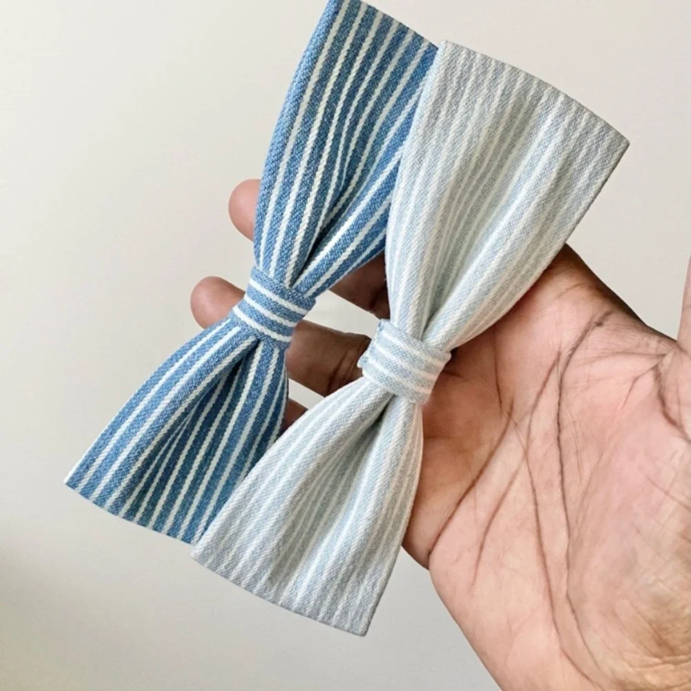 Handmade Denim Hairbows, set of 2 - Picture 2 of 4